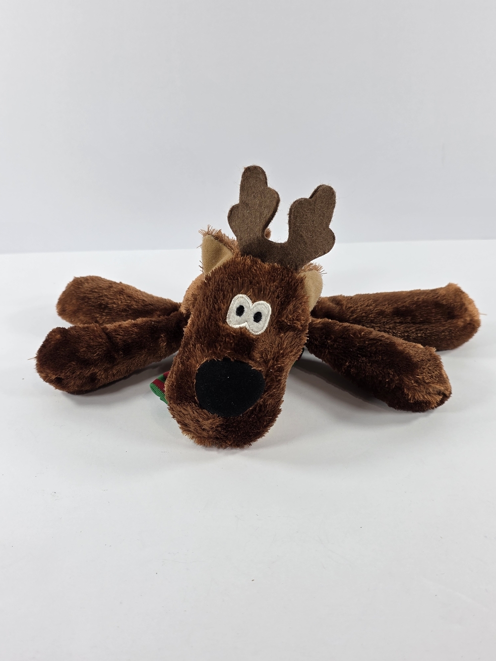 Vintage Hallmark Rodney Reindeer Soft Plush Toy Plaid Scarf